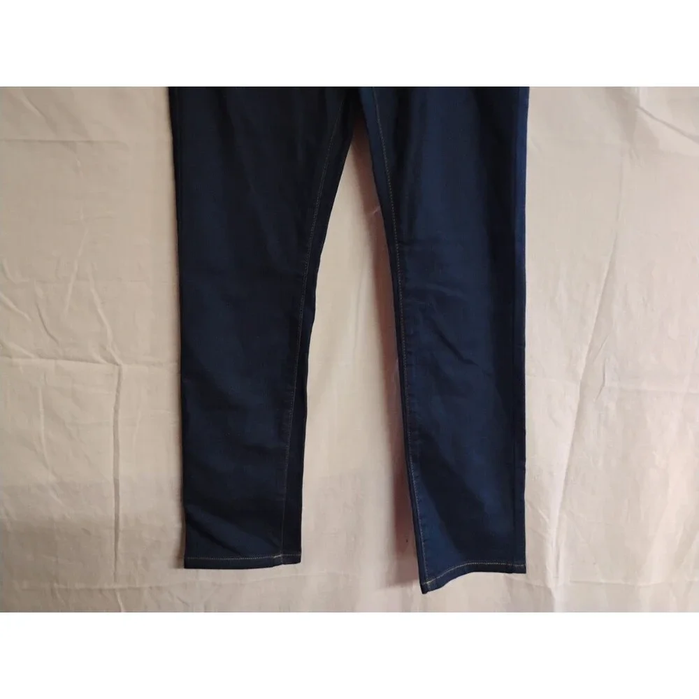Wonder Nation Size 14 Girls Adjustable Dark Blue Denim Jeans Straight Leg